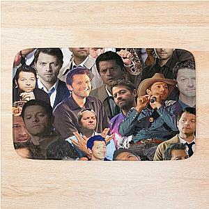 Misha Collins photo collage Bath Mat