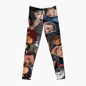 supernatural - Misha Collins photo collage Leggings