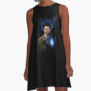 Misha Collins as Castiel "Supernatural" print  A-Line Dress