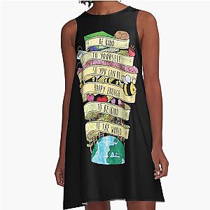 Be Kind to Yourself Misha Collins Quote- Color A-Line Dress