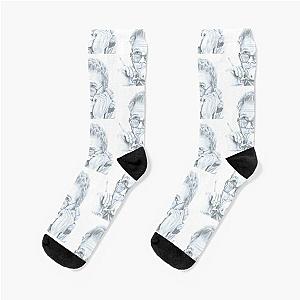 Hand-drawn Misha Collins Portrait, The Hillywood Show Supernatural Parody 2 Socks