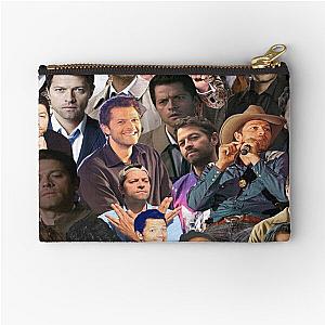 Misha Collins photo collage Zipper Pouch