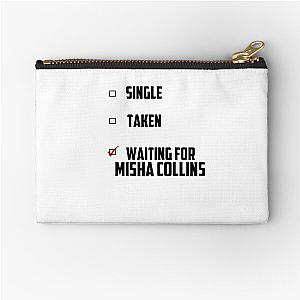 Waiting For Misha Collins Zipper Pouch