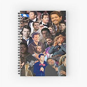 Misha Collins photo collage Spiral Notebook