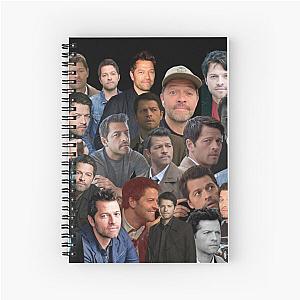 Misha Collins photo collage Spiral Notebook