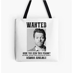 wanted: misha collins All Over Print Tote Bag