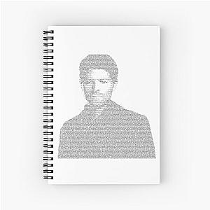 Misha Collins Text Portrait Spiral Notebook