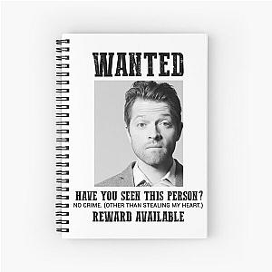 wanted: misha collins Spiral Notebook