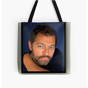 Misha Collins portrait All Over Print Tote Bag