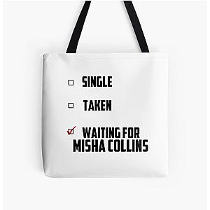 Waiting For Misha Collins All Over Print Tote Bag