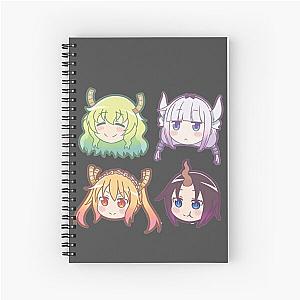 Miss Kobayashis dragon maid cute sticker Spiral Notebook