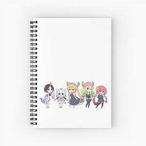 Miss Kobayashi's Dragon Chibis Spiral Notebook