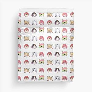 Miss Kobayashi's Dragon Maid Chibi Heads Duvet Cover