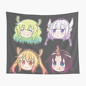 Miss Kobayashis dragon maid cute sticker Tapestry