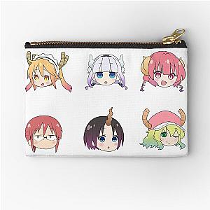 Miss Kobayashi's Dragon Maid Chibi Heads Zipper Pouch