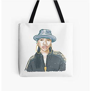 portrait of Missy elliott by santi All Over Print Tote Bag