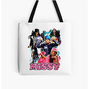 Vintage Inspired Missy Elliott Hip Hop Rap Tee All Over Print Tote Bag