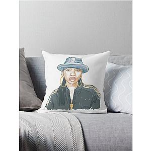 portrait of Missy elliott by santi Throw Pillow