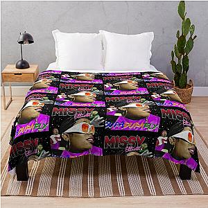 Vintage Missy Elliott Rap Retro Throw Blanket