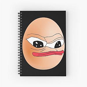 Mizkif Egg Pepe Frog Meme Emote Spiral Notebook