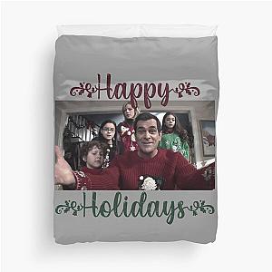 Dunphy family from Modern Family Happy Holidays greeting card    Duvet Cover