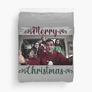 Dunphy family from Modern Family Merry Christmas greeting card    Duvet Cover