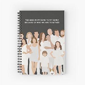 modern family Minimal poster Spiral Notebook