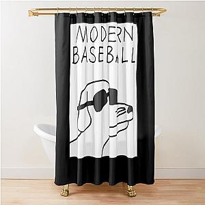 modern baseball dog funny meme Shower Curtain