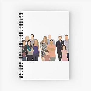 Modern Family digital art Spiral Notebook