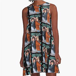 Modern Talking  80s Fan Design A-Line Dress