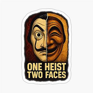 Dali Mask vs Hahoe Yangban Money Heist Korea Fanart Sticker