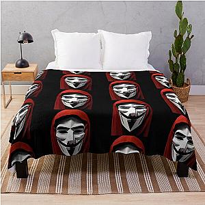 Money Heist Mask Throw Blanket