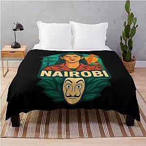 Nairobi Money Heist Fanart Throw Blanket