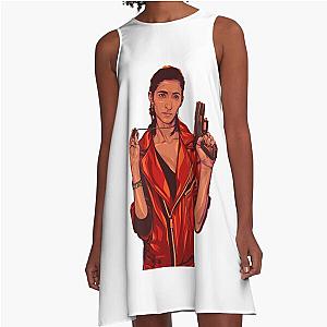 Black Money Heist A-Line Dress