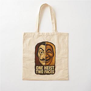 Dali Mask vs Hahoe Yangban Korea Money Heist Fanart Cotton Tote Bag