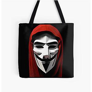 Money heist mask tote bag