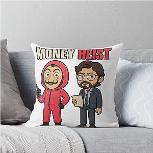 Cute Money Heist Throw Pillow