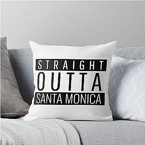 Straight Outta Santa Monica California Throw Pillow