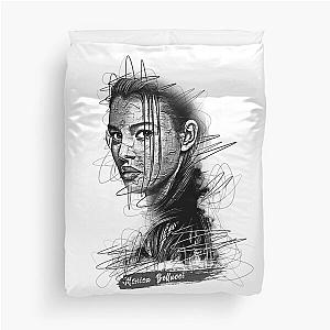 Monica Bellucci Abstract Sketch Art Duvet Cover