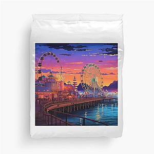 Santa Monica Pier Duvet Cover