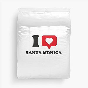 I Love Santa Monica California Duvet Cover