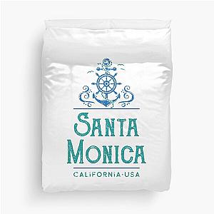 Santa Monica California Vintage Nautical Duvet Cover