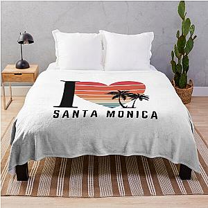 I Santa Monica Retro West Coast Beach Vibes Throw Blanket