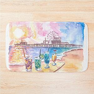 Sunset Fruit Cocktails with Santa Monica Beach Mat