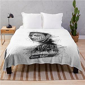 Monica Bellucci Abstract Sketch Art Throw Blanket