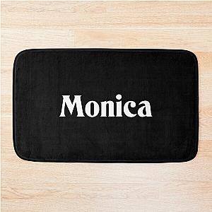 Monica White Font Bath Mat