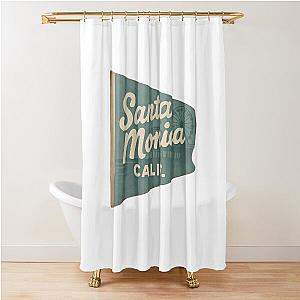 Santa Monica California Pennant Shower Curtain