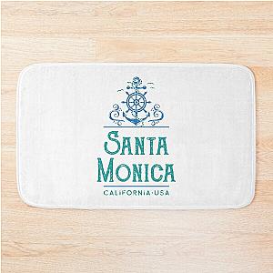 Santa Monica California Vintage Nautical Bath Mat