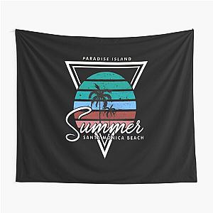 Summer Santa Monica beach illustration premium design