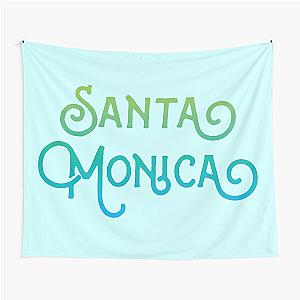 Santa Monica California Ocean Wave Design Tapestry